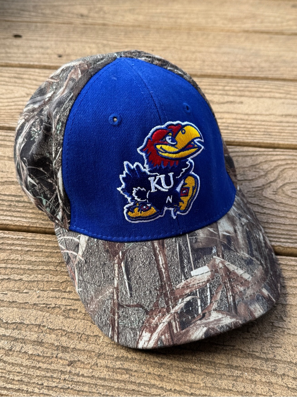 Kansas Snapback Hat - Blue, brown , White